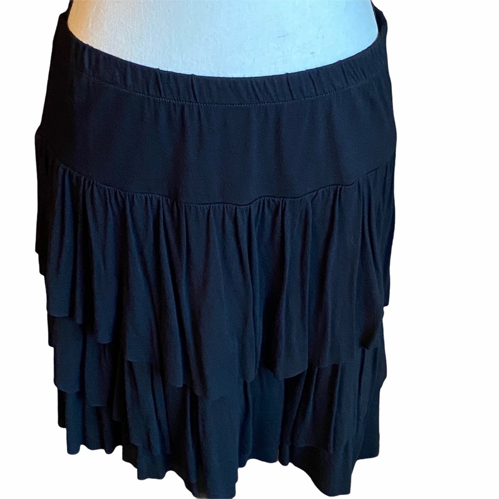 INC Black Short Ruffle Skirt, Size Medium
